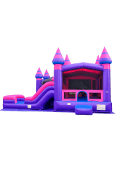 PINK DOUBLE WET BOUNCE HOUSE W/ SLIDE